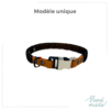 Modèle unique : collier en biothane et coton ciré 45 cm