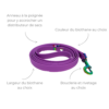 Laisse 180 cm personnalisable en Biothane® – Image 2