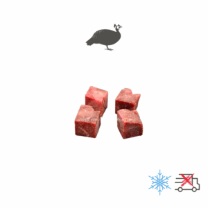Viandes, os & abats pour BARF ou RM : Viande de pintade en cubes, sachet de 2 kg
