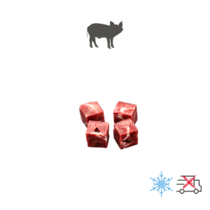 Cœur de porc en cubes, sachet de 1 kg