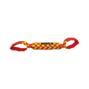 Kong Maxx Tug L, jouet à tirer à deux poignées rouge et jaune