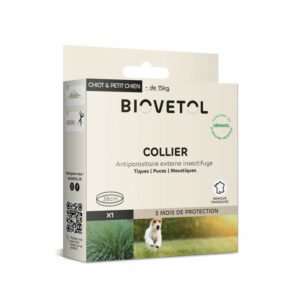 Collier insectifuge Biovetol pour chien de moins de 15 kg