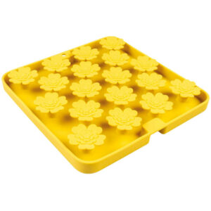 Tapis de léchage Duvo+ Souci jaune 20 × 20 cm
